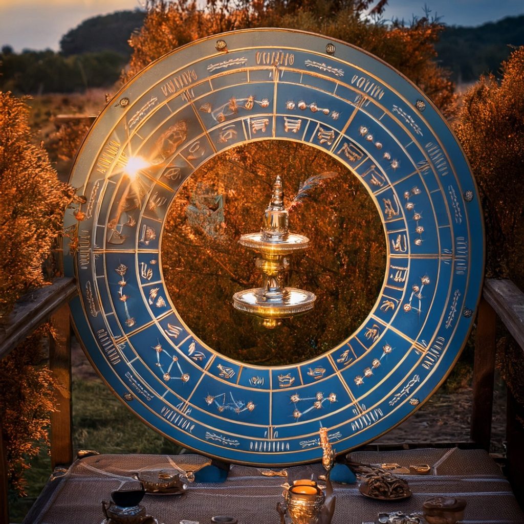 November 2025 horoscope set in an autumn background