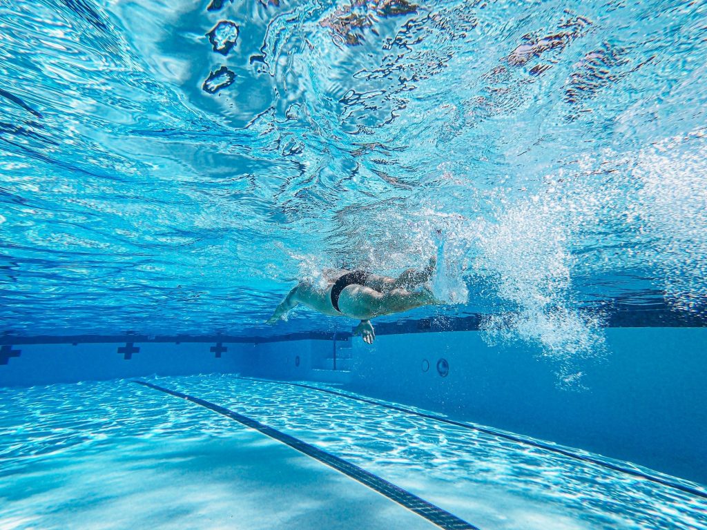 Swimming thoughts pool view